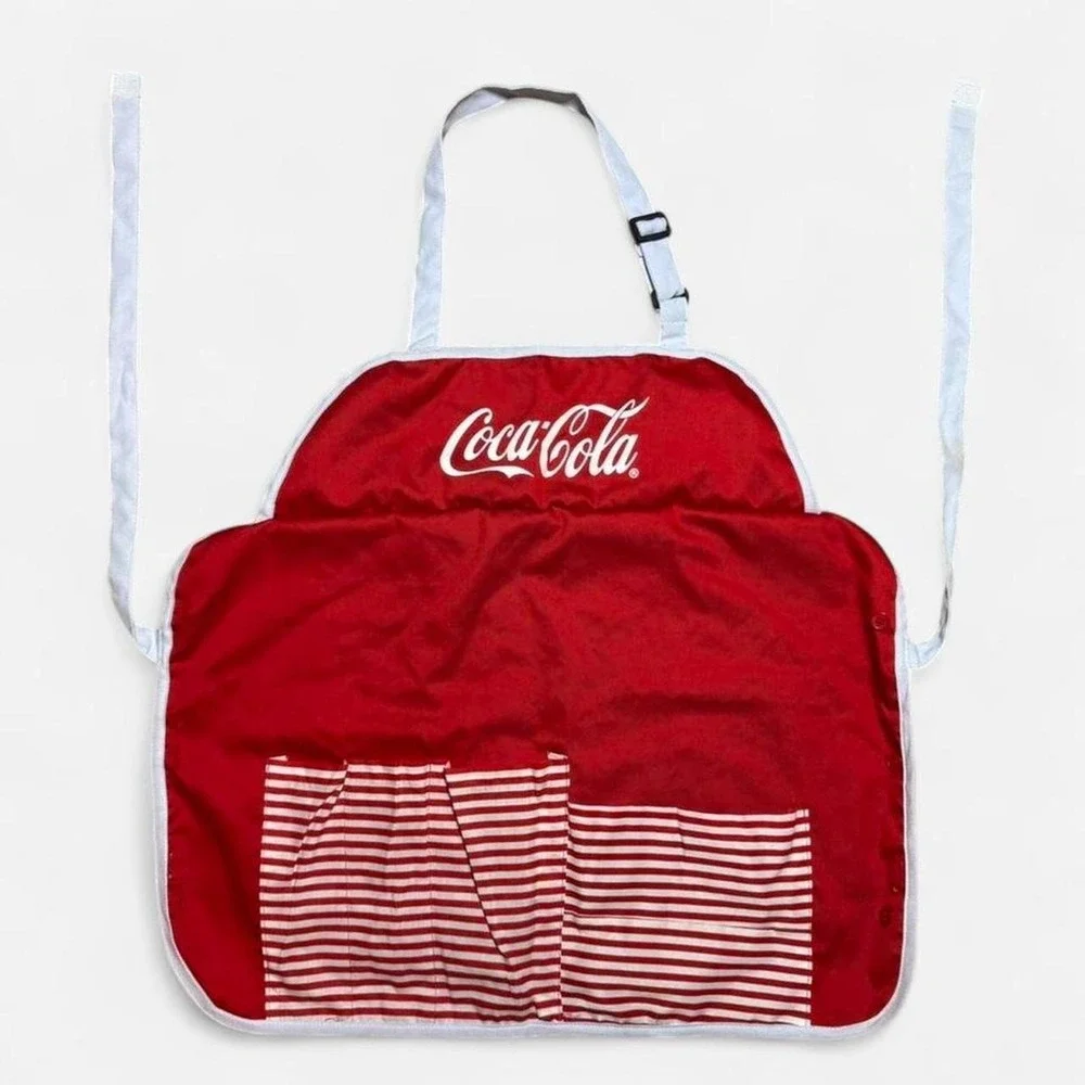 Coca-Cola red apron with pockets retro vintage like